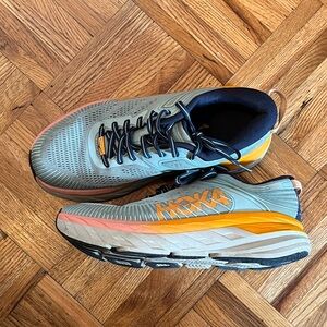Hoka Women’s Athletic Shoes in Gray and Orange